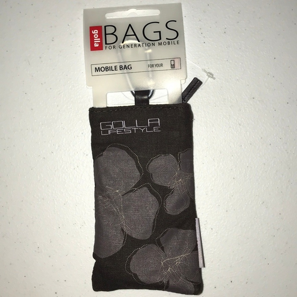NWT Golla  Mobile Bag w/Clip & Cord, Brown